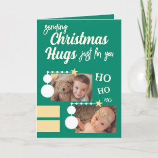 Just for you Christmas hugs photos green white