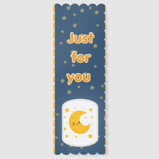 Just for You Moon Bookmark – Cute Starry Night Gif