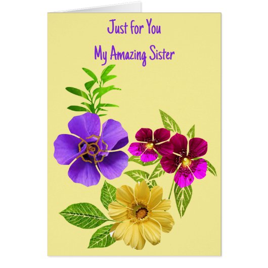 Just for you my amazing Sister (Front)