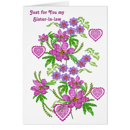 Just for you my Sister-in-law (Front)