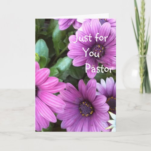 Just for You Pastor Thank You Card