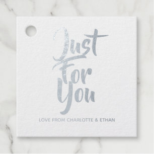 Just For You Personalized Foil Favor Tags