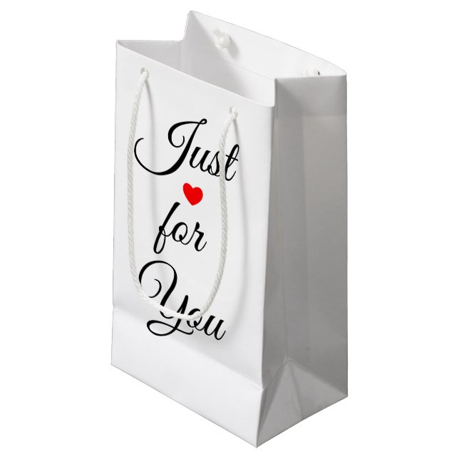 Just for You Small Gift Bag (Front Angled)