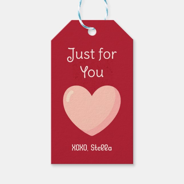 Just for You Valentine Gift Tag (Front)