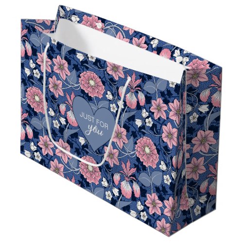 Just For You Victorian Floral Large Gift Bag