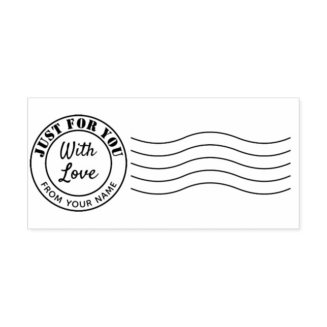 Just for You With Love Postmark Stamp Your Name (Design)