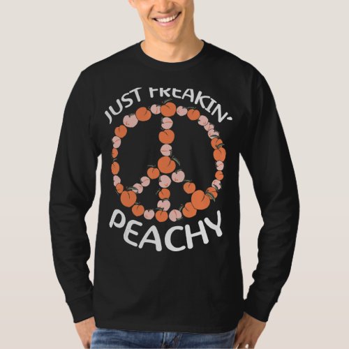 Just Freakin Peachy Peace Sign T_Shirt