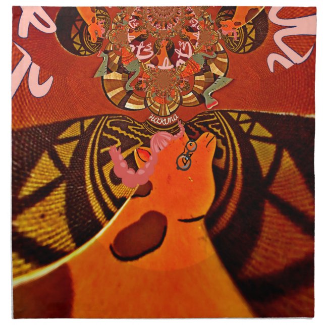 Just Funny Giraffe image design Cloth Napkin (Front)