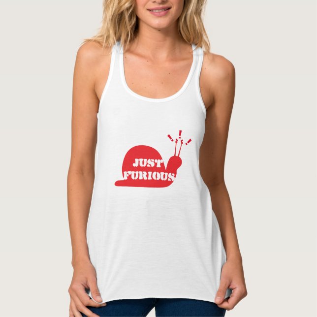 Just furious funny red snail cover tank top (Front)