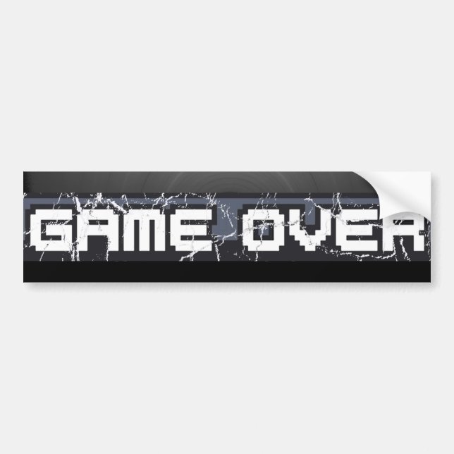 Just Game Over Bumper Sticker (Front)