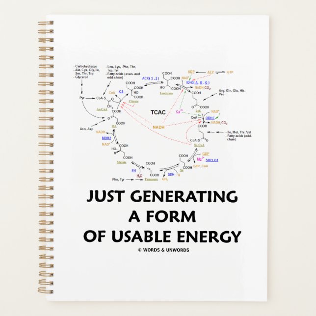 Just Generating A Form Of Usable Energy Krebs Planner (Front)