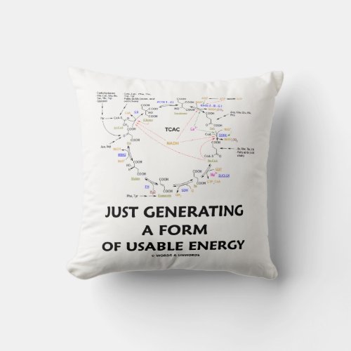Just Generating A Form Of Usable Energy Krebs Throw Pillow