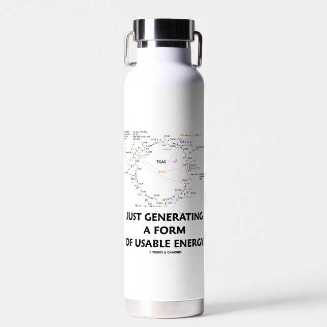 Just Generating A Form Of Usable Energy Krebs Water Bottle (Front)