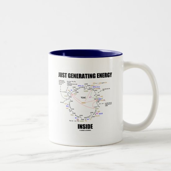 Just Generating Energy Inside (Krebs Cycle) Two-Tone Coffee Mug