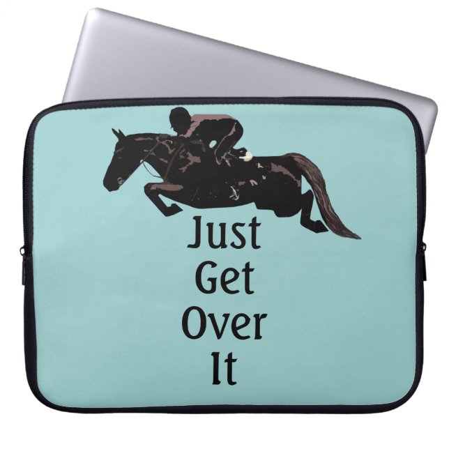 Just Get Over It Horse Jumper Laptop Bag (Front)