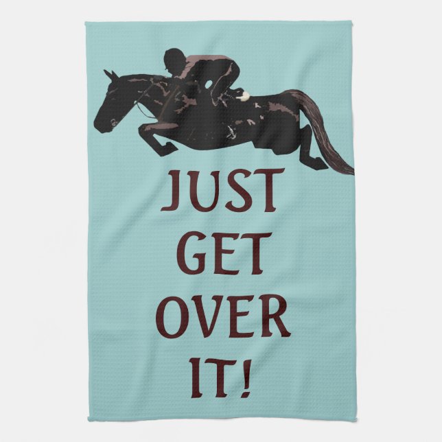 Just Get Over It Horse Jumping Towel (Vertical)