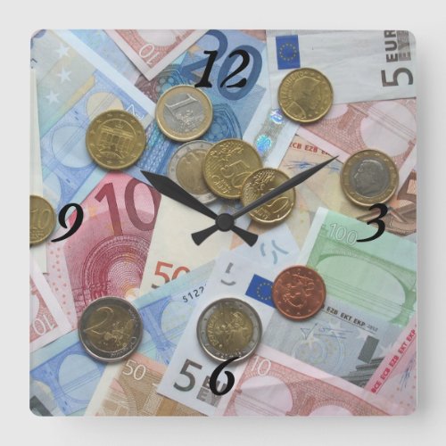 Just Gimme Money Square Wall Clock