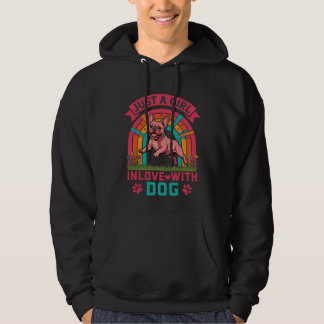 Just Girl Inlove Dog French Bulldog Rainbow Paws Hoodie