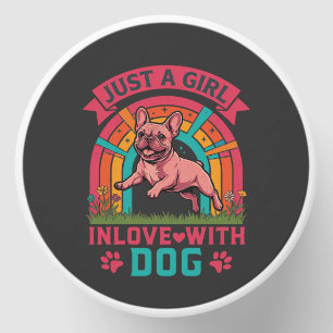 Just Girl Inlove Dog French Bulldog Rainbow Paws Mini Candle Favors