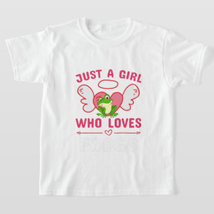 Just girl loves frogs word art T-Shirt