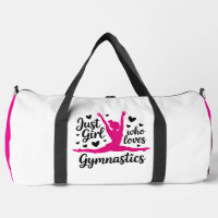 Just Girl Loves Gymnastics Hearts