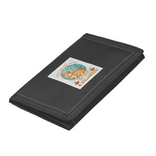 Just Girl Who Loves Corgi Halloween Pumpkins Bats_ Tri-fold Wallet