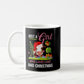 Just Girl Who Loves Cows Christmas Ugly Sweater Sa Coffee Mug