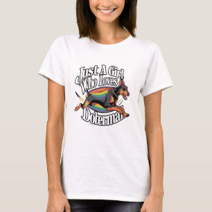 Just Girl Who Loves Doberman T-Shirt