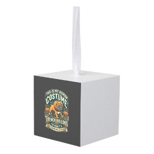 Just Girl Who Loves Halloween Postal Service Witch Cube Ornament