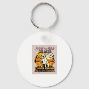 Just Girl Who Loves Labrador Retriever Halloween W Keychain