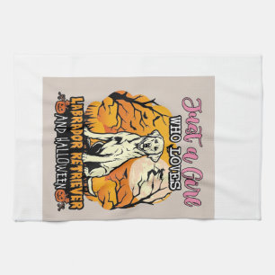 Just Girl Who Loves Labrador Retriever Halloween W Kitchen Towel