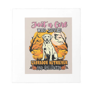 Just Girl Who Loves Labrador Retriever Halloween W Notepad