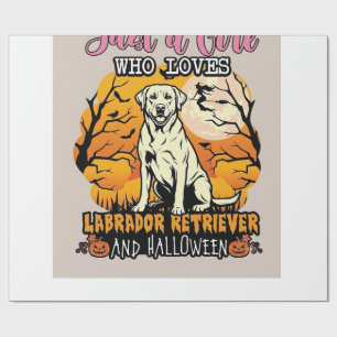 Just Girl Who Loves Labrador Retriever Halloween W Wrapping Paper