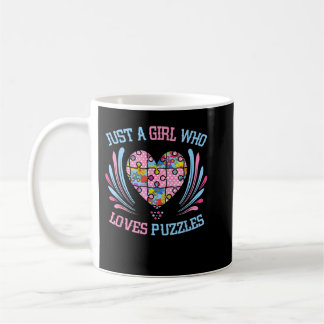 Just Girl Who Loves Puzzles Jigsaw Puzzle  Coffee Mug