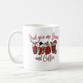Just Give Me Jesus and Coffee Christmas Cute Xmas 
