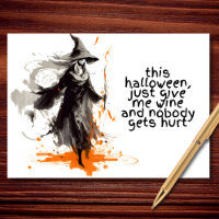 Just Give Me Wine Halloween