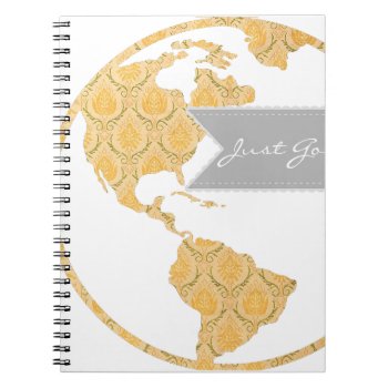 Just Go | Bohemian World Map Notebook by RedefinedDesigns at Zazzle