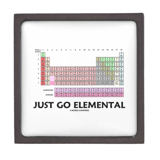 Just Go Elemental (Periodic Table Of Elements) Jewelry Box
