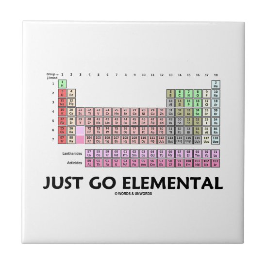 Just Go Elemental (Periodic Table Of Elements) Tile