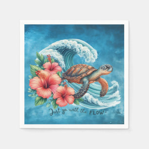 Just Go With the Flow — Turtle Style Napkins