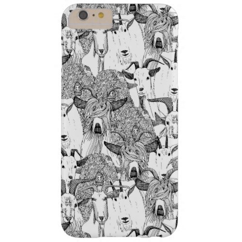 just goats black white barely there iPhone 6 plus case