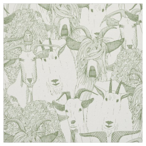 just goats thyme green quarter pearl fabric