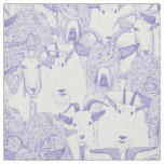 just goats violet white fabric