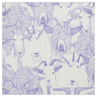 just goats violet white fabric