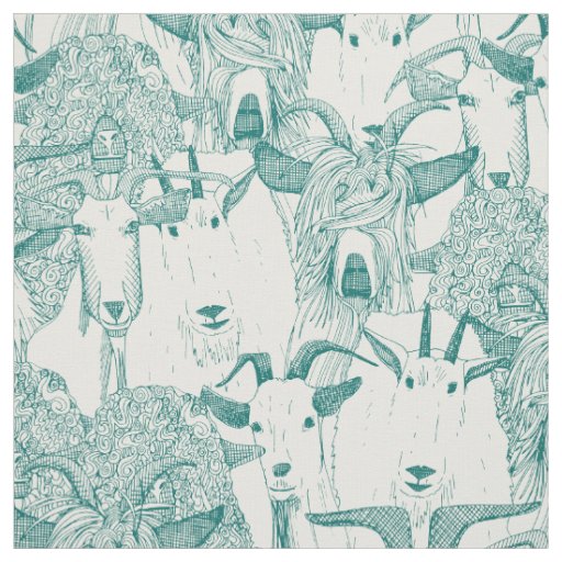 just goats viridian half pearl fabric