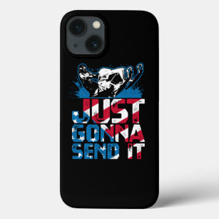 Just Gonna Send It USA Snowmobile Rider iPhone 13 Case