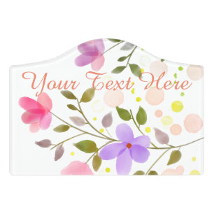 Just Gorgeous Flowers Door Sign