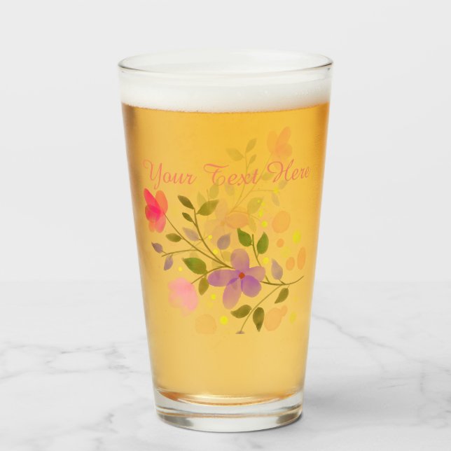 Just Gorgeous Flowers Glass (Front Filled)