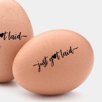 just got laid egg mini stamp