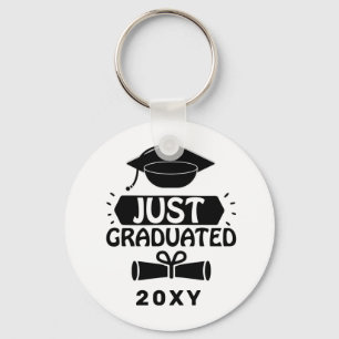 Just Graduated Custom Year Keychain